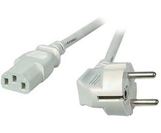 Efb Elektronik Kabelis zasilający EFB Kabelis zasilające ochrona kontaktu 90°-C13 180° pilka 3.0m 3x1.00m