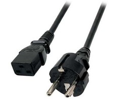 EFB EK511.1 kabelis zasilający Juodas 1,8 m Wtyczka zasilająca typu E+F C19 panel