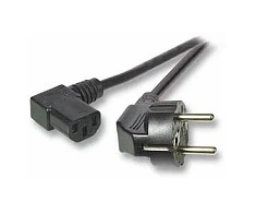 Efb Elektronik EFB Netzkabel Schutzkontakt 90°-C13 90°,sw,2.0m,3x0.75mm