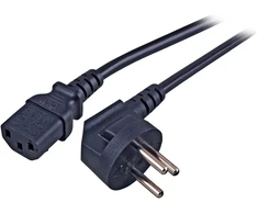 Efb Elektronik EFB Netzleitung Israel 90 - C13 180, juodas, 1,8 m, 3 x 0,75 mm