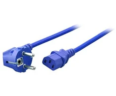Efb Elektronik EFB Netzleitung Schutzkontakt 90 - C13 180, blau, 1,8 m, 3 x 0,75 mm