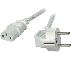 Efb Elektronik EFB Netzleitung Schutzkontakt 90 - C13 180, grau, 2,5 m, 3 x 1,00 mm