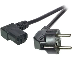 Efb Elektronik EFB Netzkabel Schutzkontakt 90°-C13 90°,sw,5,0m,3x1,00mm