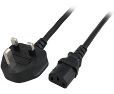 Efb Elektronik EFB Netzleitung UK BS1363A - C13 180, juodas, 2m, 3x1.00 mm