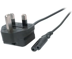 Efb Elektronik EFB Netzleitung UK BS1363A - C7 180, juodas, 3,0 m, 2 x 0,75 mm