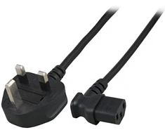 Efb Elektronik EFB Netzleitung UK BS1363A-C13 90 , juodas, 1,8 m, 3 x 0,75 mm