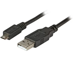 Efb Elektronik EFB USB2.0 Anschlusskabel A-Micro-B 5pol., ,St.-St., 1,8m, juodas, Classic