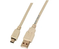 Efb Elektronik EFB USB2.0 Anschlusskabel A-Mini B (5polig), St.-St., 3,0m, grau, Classic