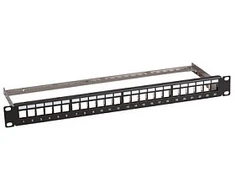 Efb Elektronik EFB Verteilerfeld 19" 1HE 24-Port metall juodas mit 24x Keystone slimline CAT6a