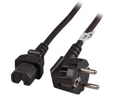 Efb Elektronik EFB Warmgerteleitung CEE 7/7 90 auf C15, juodas, 1 m, 3 x 1,00 mm H05RN-F (Gummi)
