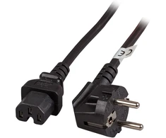 Efb Elektronik EFB Warmgerteleitung CEE 7/7 90 auf C15, juodas, 3 m, 3 x 1,00 mm H05RN-F (Gummi)