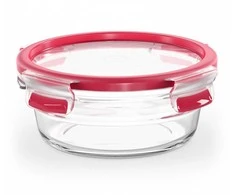 Emsa Emsa Clip&amp;Close Glass Food Container 600 ml raudona