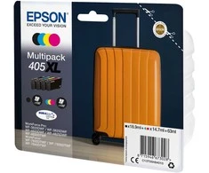 Tusz Epson Epson 405XL Multipack - 4 vnt. pakuotė - XL - juoda, geltona, žydra, rausva - originali - lizdinė pakuotė su RF / garsiniu signalu - rašalo kasetė - skirta WorkForce WF-7310, 7830, 7835, 7840, WorkForce Pro WF-3820, 3825, 4820, 4825, 4830