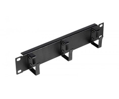 Organizer Equip Equip 10'' Kabeldurchführung mit Ringeinsatz, 1U juodas