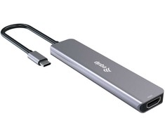 Equip Adapteris USB-C->HDMI/3xUSB-C/USB-A 4K/ 60Hz 0.25m Alu.