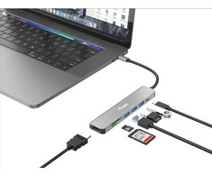 HUB USB Equip Equip Dock USB-C->HDMI,3x USB3.0, 100W PD,SD/TF juodas
