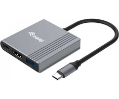 Adapteris AV Equip Equip Dock USB-C->HDMI,USB3.0,100WPD 4K60Hz 0.15m gr