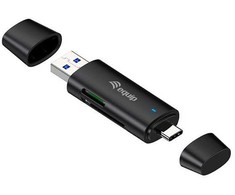 Skaitytuvas Equip Equip 245462 czytnik kart USB 3.2 Gen 1 (3.1 Gen 1) Type-A/Type-C Juodas