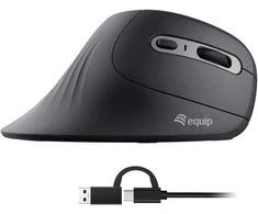 Equip Ergonomiška Pelė USB-A/-C Stker 1.80m Rechts juodas
