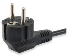 Equip Stromkabel CEE 7/7 90°->C13 St/Bu juodas 3.00m PVC Polybeutel
