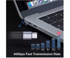 Kabelis USB Equip Thunderbolt - Thunderbolt 0.13 m Juodas (128410)