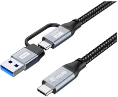 Kabelis USB Equip USB-A + USB-C - USB-C 2 m Juodas (128432)