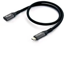 Kabelis USB Equip USB-C - USB-C 0.5 m Juodas (128370)