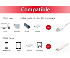Equip Equip 128366 kabelis USB USB 3.2 Gen 1 (3.1 Gen 1) 0,5 m USB C USB A Baltas
