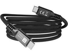 Equip 128442 USB kabelis USB4 Gen 4×2 2 m USB C 80 Gbit/s 240 W Juoda