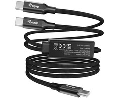 Equip Equip 128895 kabelis USB USB 2.0 1,5 m USB C 2 x USB C Juodas