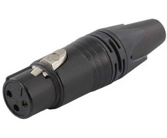 Equip Kabelinė jungtis 3-pin lizdas juoda