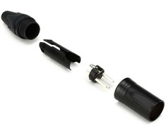 Equip 147930 kištukas 3 kontaktų XLR juodas