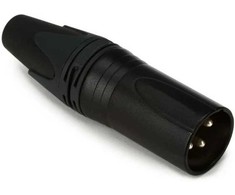 Equip 147930 kištukas 3 kontaktų XLR juodas
