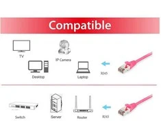 Equip 615586 tinklo kabelis Rožinė 40 m Cat6 S/FTP (S-STP)