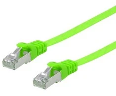 Equip Kabelis krosowy Cat6A U/FTP 2xRJ45 2.00m žalia płaski LSZH (607641)