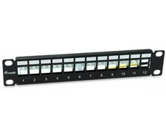 Equip Patchpanel 12x Cat6A 10 FTP 1HE Keystone Montage sw