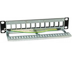 Equip Patchpanel 12x Cat6A 10 FTP 1HE Keystone Montage sw
