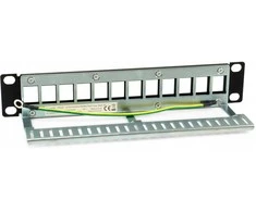 Equip Patchpanel 12x Cat6A 10 FTP 1HE Keystone Montage sw