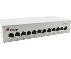 Equip Patchpanel 12x RJ45 Cat6 FTP Desktop ISO/IEC hellgrau