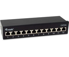 Equip Patchpanel 12x RJ45 Cat6A FTP 1HE Premium juodas