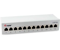 Equip Equip Patchpanel 12x RJ45 Cat6A FTP 1HE Premium hellgrau