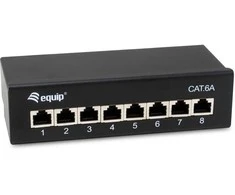 Equip Patchpanel 8x RJ45 Cat6A FTP 1HE Premium juodas