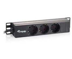 Equip Listwa zasilająca 10'' 1U, 3 złącza Francuskie, 250V, max 3500W (333302)