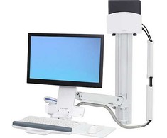 Laikiklis Ergotron Deutschland Ergotron 45-273-216 StyleView® Sėdėjimo-Stand Combo baltas, skirtas LCD iki 61cm 24 colių klaviatūrai maks. 13,2kg