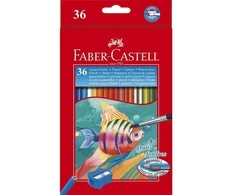Faber-Castell - Akvarelinis pieštukas + teptuko dėžutė (36 vnt) (114437)