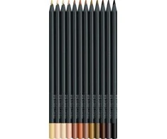Spalvoti pieštukai Faber-Castell Juodas Edition 12 spalvų