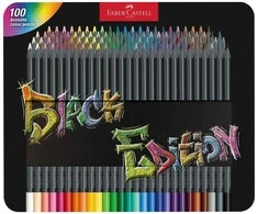 Faber-Castell - Spalvoti pieštukai Juodas leidimas skardinėje (100 vnt.) (116490)