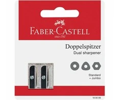Pieštukų drožtukas Faber-Castell 2 skylučių, metalinis