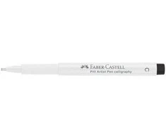 Rašiklis piešimui Faber-Castell PITT Artist Pen C, kaligrafinis, #127 Baltas