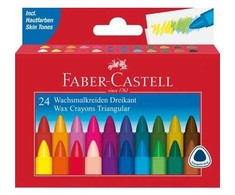 Faber-Castell FABER-CASTELL Wachsmalstifte dreikant 24-er Kartonetui